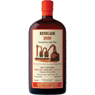 Habitation Velier Renegade 3 ans 2020 Rhum 55 %