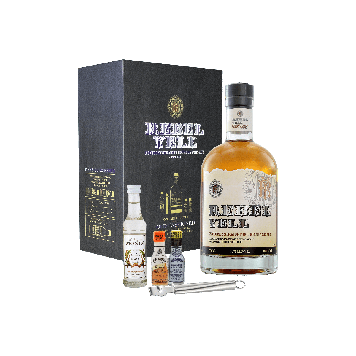 Rebel Yell Kentucky Straight Bourbon Coffret cadeau Whisky