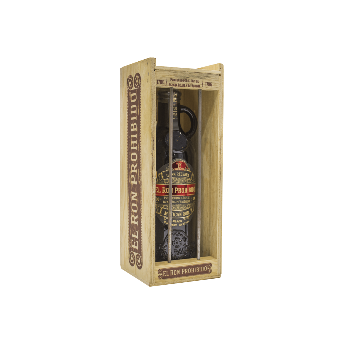 El Ron Prohibido 15 ans coffret prison Rhum 40 %