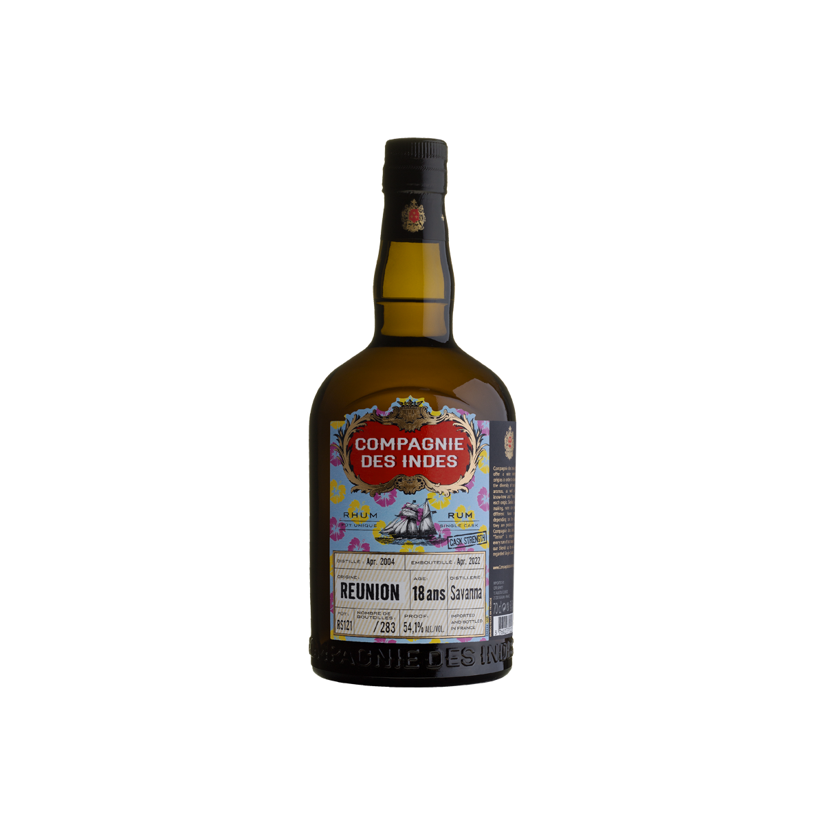 Compagnie des Indes Réunion 18 ans Savanna Rhum 54,1 %