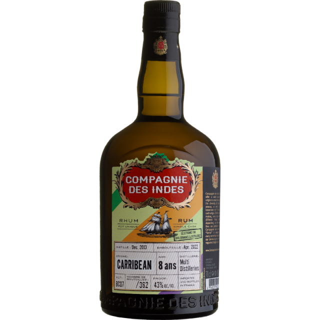 Compagnie des Indes Caribbean 8 ans Multi Distilleries Rhum 43%