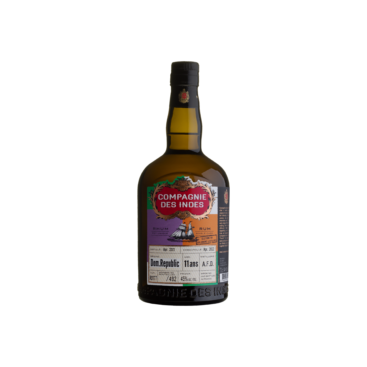 Compagnie des Indes République Dominicaine 11 ans Rhum 45%